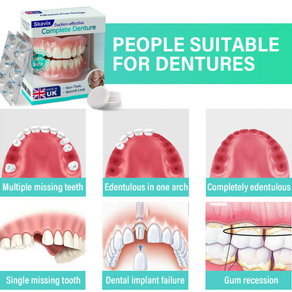 ✅ Made and Shipped from the UK| Skavix™ Suction-fit Complete Denture 🍀