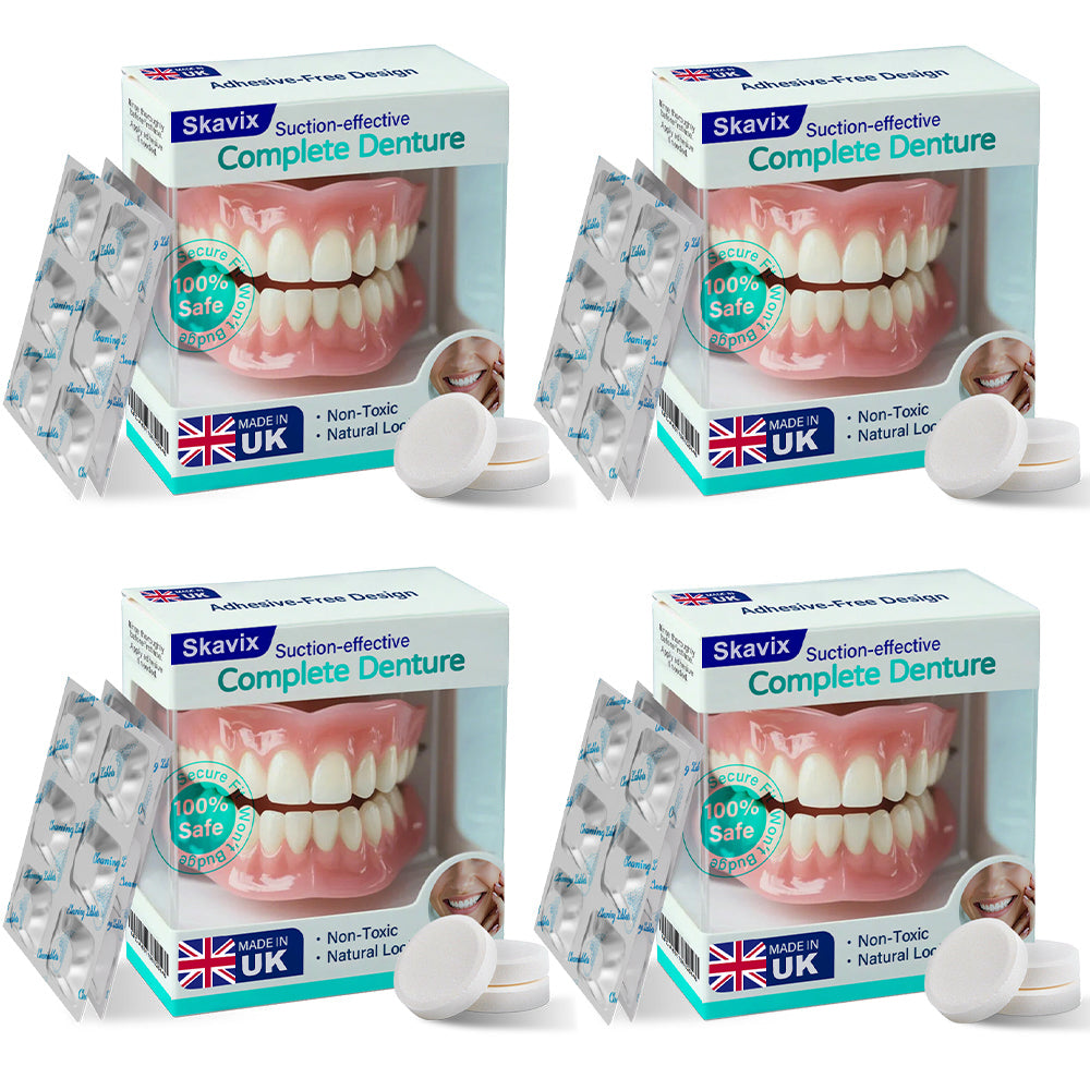 ✅ Made and Shipped from the UK| Skavix™ Suction-fit Complete Denture 🍀