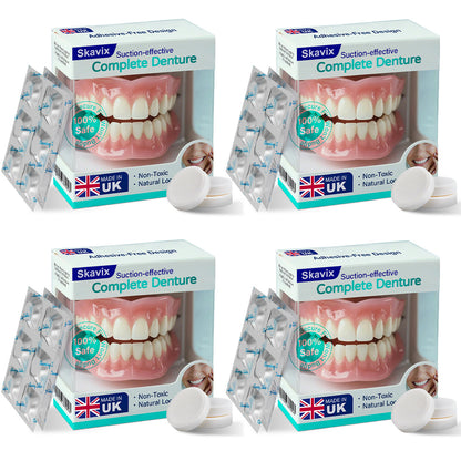 ✅ Made and Shipped from the UK| Skavix™ Suction-fit Complete Denture 🍀