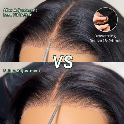 Hair Straight Bob Wig 7x5 Pre-Bleached Natural Looking Glueless Wig with Invisi Drawstring
