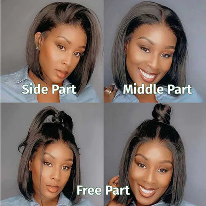 Hair Straight Bob Wig 7x5 Pre-Bleached Natural Looking Glueless Wig with Invisi Drawstring